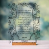 ラブエクスプレッションラインアートビクトリアンシンプル アクリルサイン (ニュートラル)