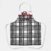 ラブエプロンパーソナライズされたをグレーで作る エプロン (正面)