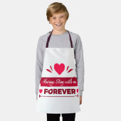 ラブエプロン付き全プリントエプロン エプロン (着用した状態)