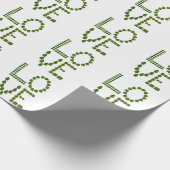 ラブエメラルドグリーンジェムストーンレタリング ラッピングペーパー (角)