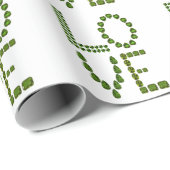 ラブエメラルドグリーンジェムストーンレタリング ラッピングペーパー (ロールコーナー)