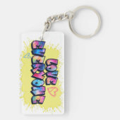 ラブエリーカラフルデザイン キーホルダー (裏面)