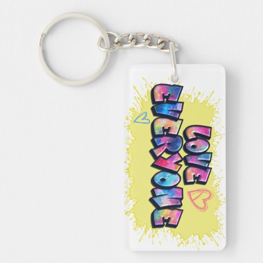 ラブエリーカラフルデザイン キーホルダー (正面)