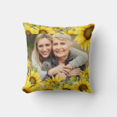 ラブエレガントルな素朴ひまわりパーソナライズされた写真 クッション (正面)