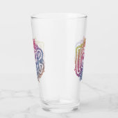 ラブエレガント引用文グリッター金ゴールドピンクブルースパークル タンブラーグラス (右)