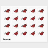 ラブエレクトリックギターハート スクエアシール (シート)