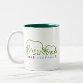 ラブエレファント ツートーンマグカップ (左)