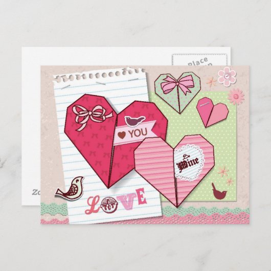 ラブエレメント付きスクラップブック ポストカード (正面/裏面)