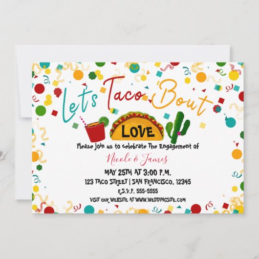 ラブエンゲージメントウェディングフィエスタについてタコで話そう 招待状 (正面)