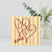 ラブエントラインドハートブライダルシャワー招待 招待状 (スタンド正面)