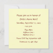 ラブエントラインドハートブライダルシャワー招待 招待状 (裏面)