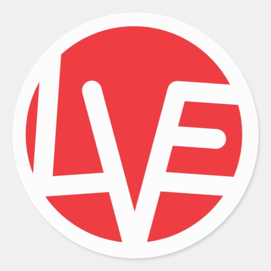 ラブエンブレムステッカー ラウンドシール (正面)