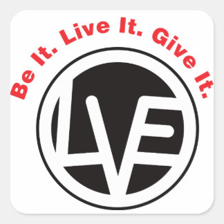 ラブエンブレムブラックステッカー スクエアシール