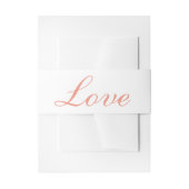 ラブオエレガントレンジホワイトミニマ結婚リスト 招待状ベリーバンド (正面例)