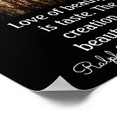 ラブオブ美しい – エマーソン引用文- – アートプリント ポスター (角)