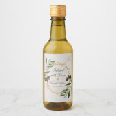 ラブオリーブ油結婚式の引き出物葉 ワインラベル (正面)