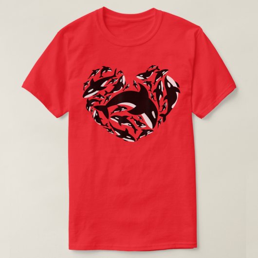 ラブオルカギフトキラークジラ Tシャツ (デザイン正面)