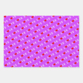 ラブオレンジラベンダーグリーン ラッピングペーパーシート (正面3)