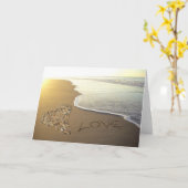 ラブオンザサンディビーチ海岸 カード (黄色い花)