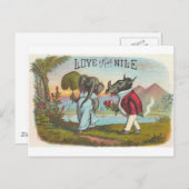 ラブオンザナイルヴィンテージシガーラベルアート ポストカード (正面/裏面)