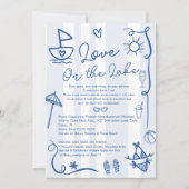 ラブオンザレイクブルーバチェロレッテ週末 招待状 (正面)