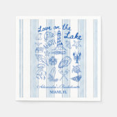 ラブオンザレイク航海のバチェロレッテ スタンダードカクテルナプキン (正面)