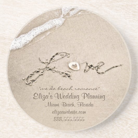 ラブオンビーチ結婚式ビジネスコースター コースター (正面)