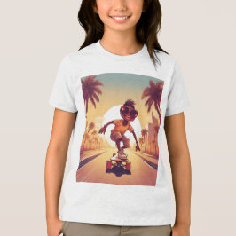 ラブオンホイールスケートボークールディングハートデザイン | トライブレンドTシャツ