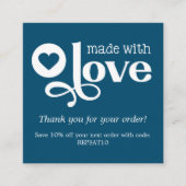 ラブオーダーパーソナライズされたで作るサンキュースクエア スクエア名刺 (正面)