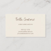 ラブオーバーサイズタイポグラフィクリームで手作り 名刺 (裏面)