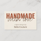 ラブオーバーサイズタイポグラフィクリームで手作り 名刺 (正面)