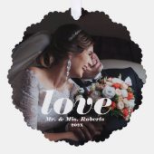 ラブオーバーレイカスタムの写真と名前 オーナメントカード (正面)