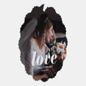 ラブオーバーレイカスタムの写真と名前 オーナメントカード (右)