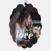 ラブオーバーレイカスタムの写真と名前 オーナメントカード (左)