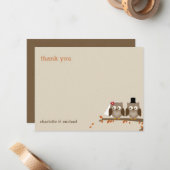 ラブオールズ秋の結婚式サンキューカード ノートカード (正面/裏面インサイチュ)