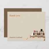 ラブオールズ秋の結婚式サンキューカード ノートカード (正面/裏面)