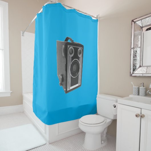 ラブオールドアンティークカメラシャワーカーテン シャワーカーテン (インサイチュ)