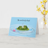 ラブカエルハート記念日 カード (黄色い花)