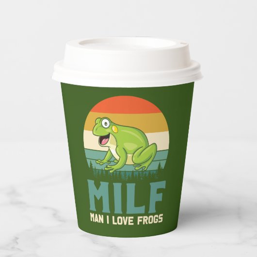 ラブカエル紙カップ 紙コップ (正面)