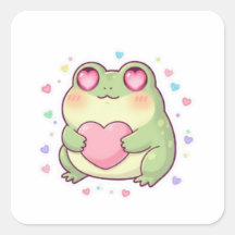 ラブカエル ステッカー かわいい ロマンティック 蛙 ハート かわいい