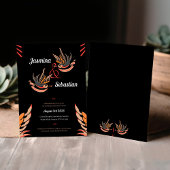 ラブカスタマイズススワローズタトゥーロカビリー結婚ズ 招待状