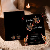 ラブカスタマイズススワローズタトゥーロカビリー結婚ズ 招待状