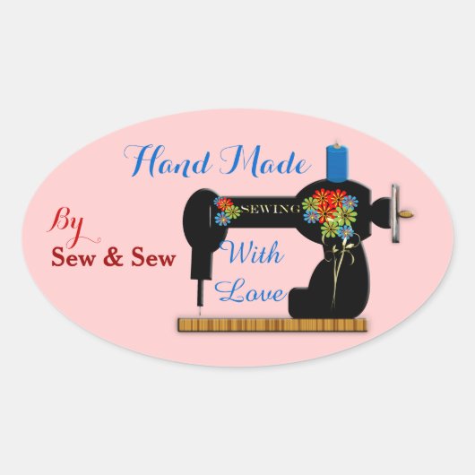 ラブカスタマー製品ラベルで手作り 楕円形シール (正面)