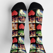 ラブカスタムフォトコラージュカスタム文字 ソックス (上部)