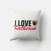 ラブカスタムフォトハートと名前ポスター クッション (裏面)