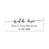 ラブカスタムラスタ結婚ンスタンプ付きスクリプトの日付 セルフインキングスタンプ (デザイン)