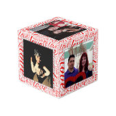 ラブカスタムワードアート |バレンタクラシックイン赤白 フォトキューブ (正面アングル)