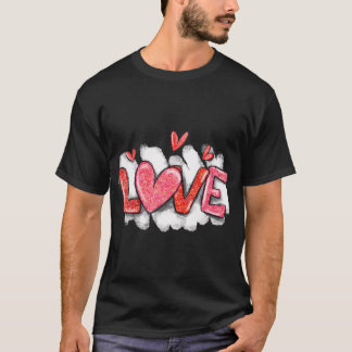 ラブカッシブハートバレンタインデイシャツかわいいグレープ Tシャツ