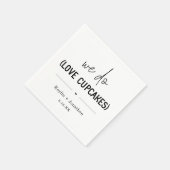 ラブカップケーキズ結婚ブライダルシャワーナプキンス スタンダードカクテルナプキン (角)