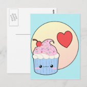 ラブカップケーキ ポストカード (正面/裏面)